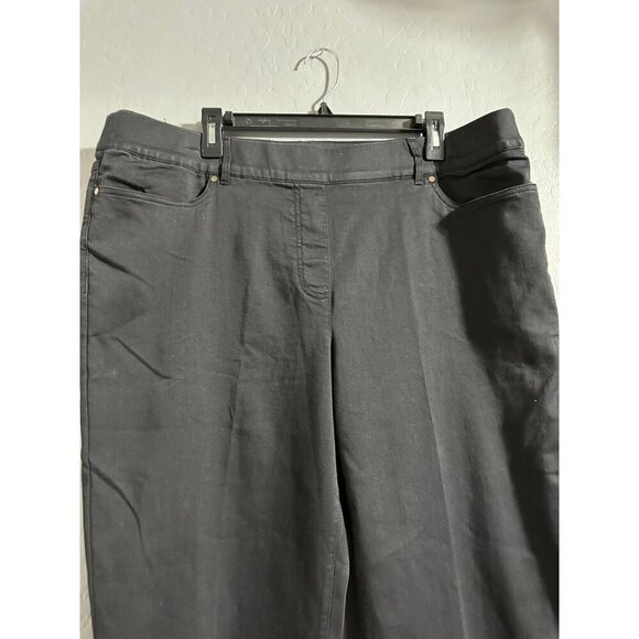 Alfred Dunner Black Modern Fit Comfort Stretch Pants Flattering Fit Size 16 - Picture 2 of 6